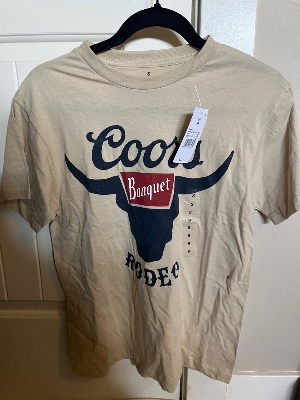 Coors Banquet Rodeo Graphic Short Sleeve Tee - Tan
